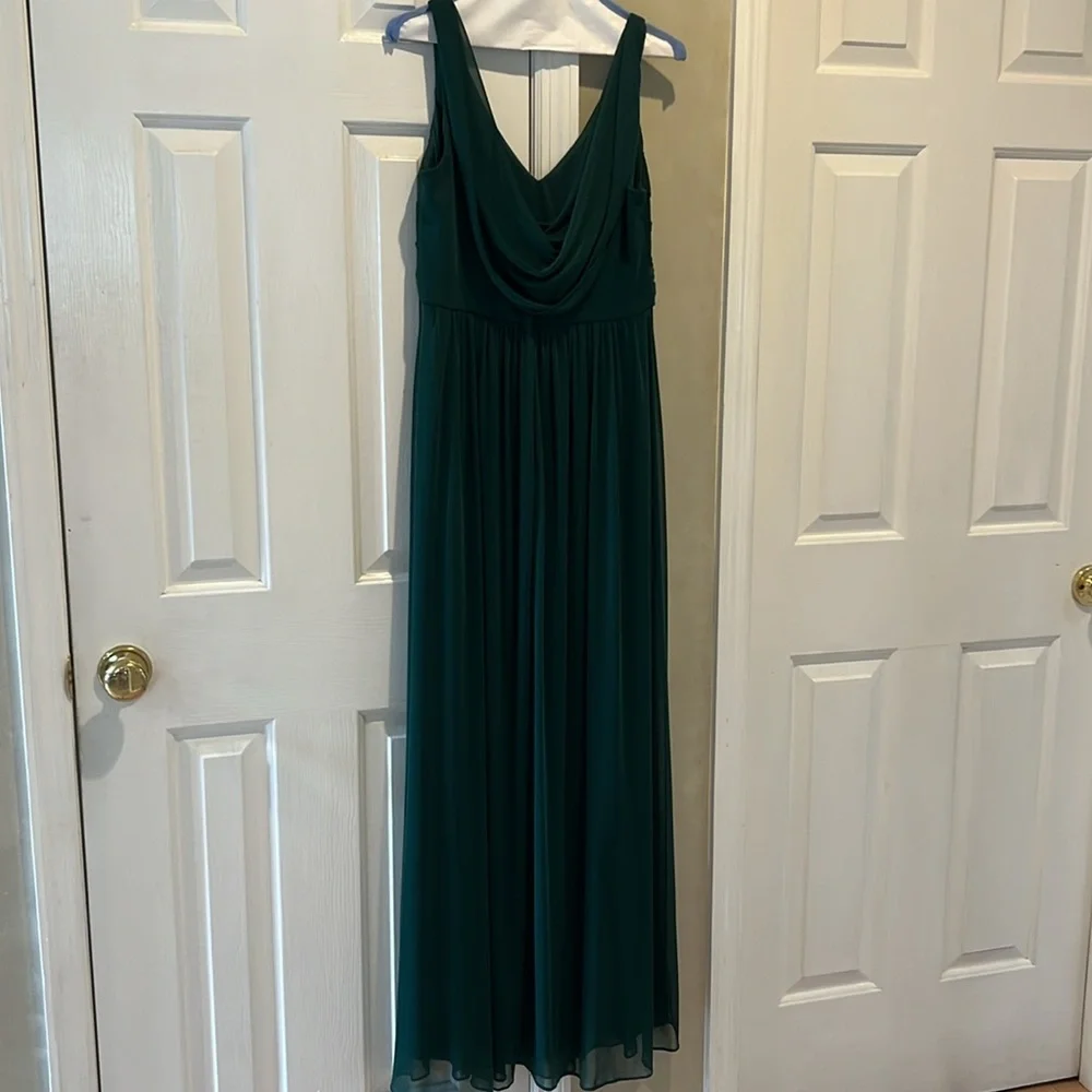 David’s Bridal Juniper colored evening gown or bride’s maid’s dress - Picture 4 of 7